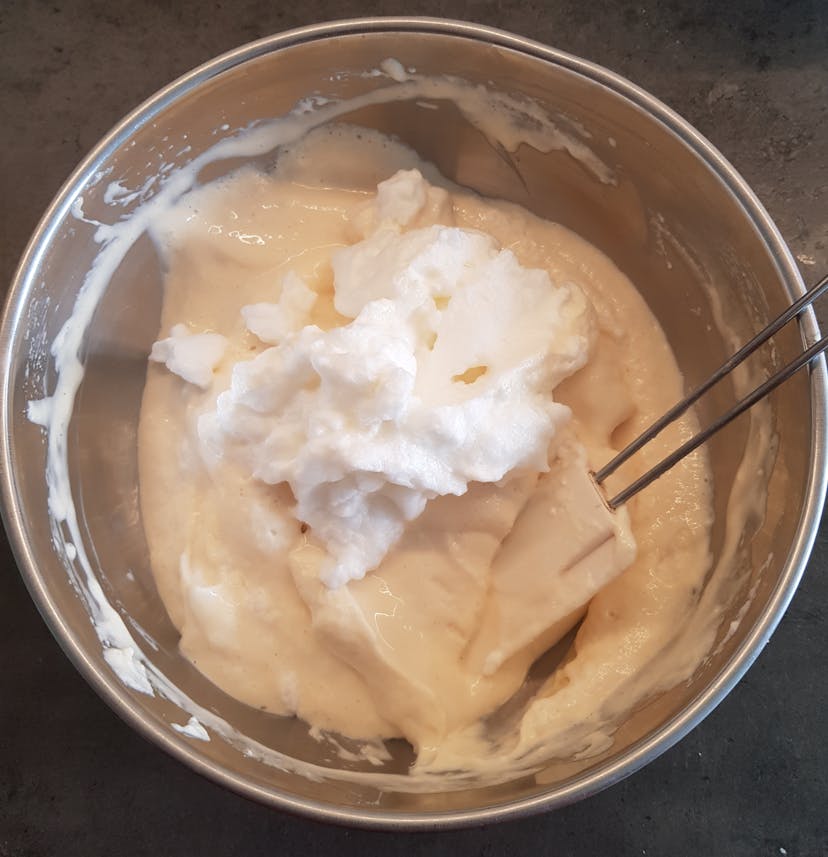 Ajout blanc en neige à la crème mascarpone 